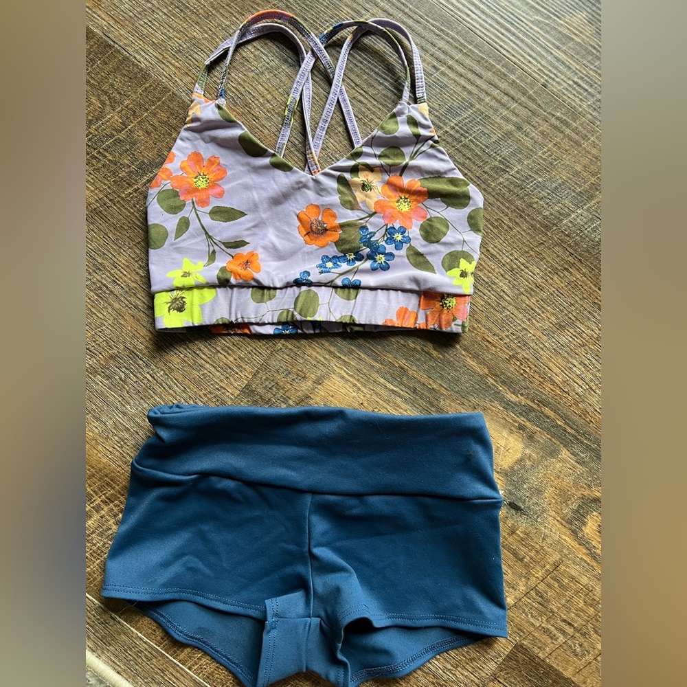 Dance convention top and bottom SET Purple pixie for dance class or convention